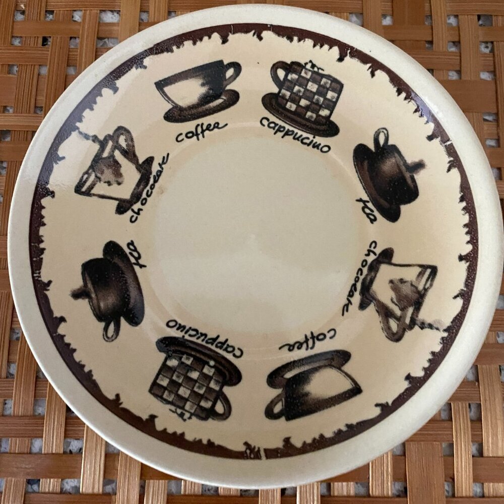 Espresso Cup Saucer Coffee Cappuccino Tea Chocolate Small Ceramic Set of 4 - Picture 3 of 4